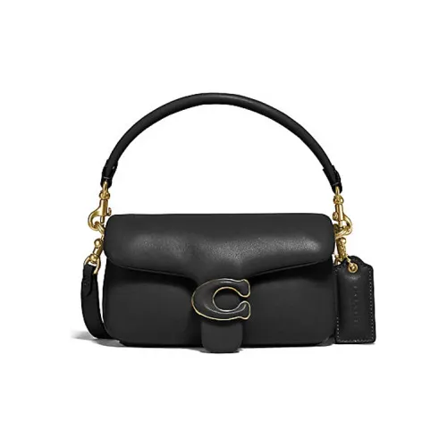 COACH Tabby Кожа Облачная Сумка Подмышечная Сумка-подушка Сумка через плечо Сумка Мини Женская Черная