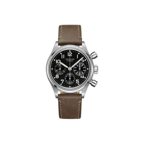 LONGINES Classic Vintage Механический механизм Мужские часы Часы 41 мм Черный циферблат Корпус из нержавеющей стали