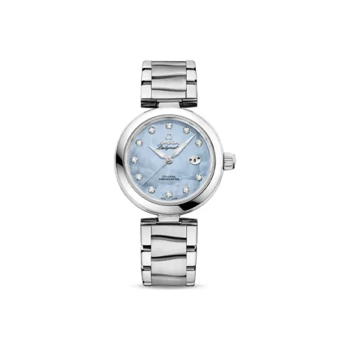 OMEGA Автоматический Механический Movement Женские Часы Disc Fly Collection 34 мм Синие