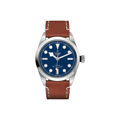 TUDOR BLACK BAY Collection Механические Ручные Заряжаемые Часы Унисекс 36 мм Синий Циферблат Нержавеющая Сталь Корпус Кожаный Ремешок