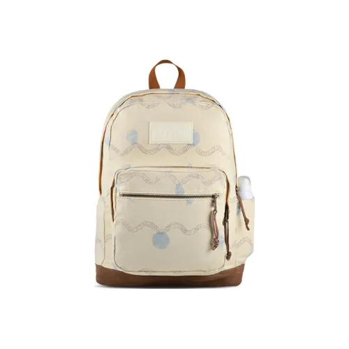 JanSport Кожаный Пэчворк Рюкзак Средний Unisex Light Желтый Гороховый