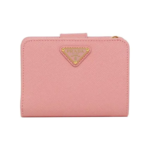 PRADA Saffiano кожа кошелек для монет женский розовый