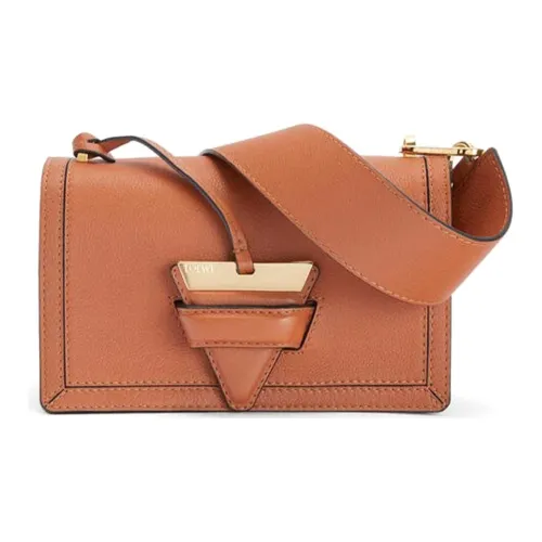 LOEWE Barcelona Soft с текстурой Телячья кожа Курьерская сумка Ручная Сумка через плечо Женская Коричневая