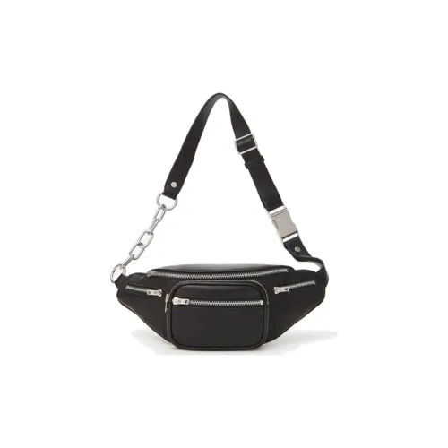 Alexander Wang attica Lambskin Leather Insert Crossbody Shoulder Bag Satchel Unisex Black
