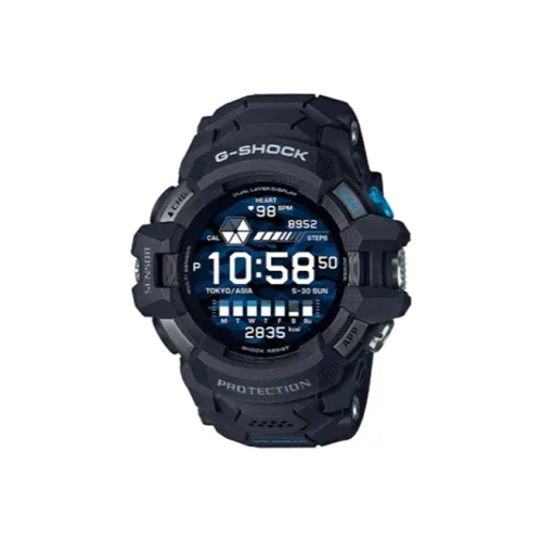 CASIO SHOCK SQUAD Коллекция Кварцевый механизм Смольный ремешок Часы Мужские Синий циферблат