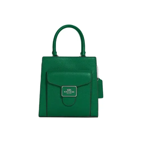 COACH Перец Кожа Сумка Маленькая Квадратная Сумка Сумка через плечо Маленькая Женская Зеленая