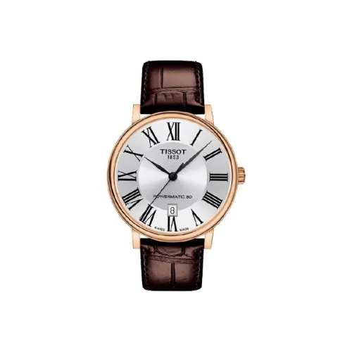 TISSOT Автоматический Механический Механизм Мужские Часы Carson Elite Series 40 мм Серебряные