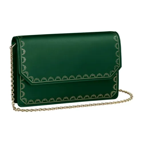 Cartier Guirlande Телячья кожа Сумка через плечо Женская Зеленая