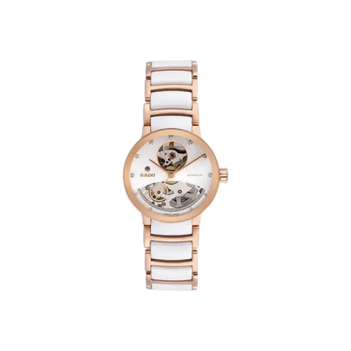 RADO Автоматический Механический Movement Женские Crystal Collection Часы 33мм*33мм*10мм Белый