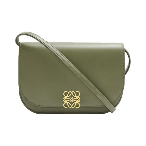 LOEWE Goya Гладкая коровья кожа Ручная сумка через плечо Мини Женская Авокадо-зеленый