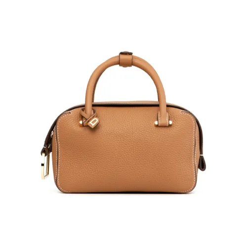 Delvau Cool Bo Телячья кожа Сумка через плечо Сумка Мини Женская Коричневая