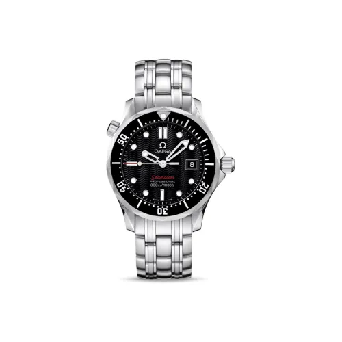 OMEGA Seahorse Series 300m Diving Watch Кварцевый механизм Мужские часы Циферблат 36,25 мм Черный