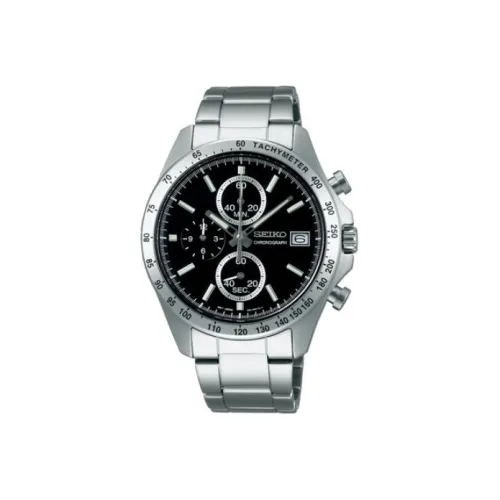 SEIKO Scooby Spirit Collection Кварцевый механизм нержавеющая сталь ремешок часы для мужчин черный циферблат SBTR005