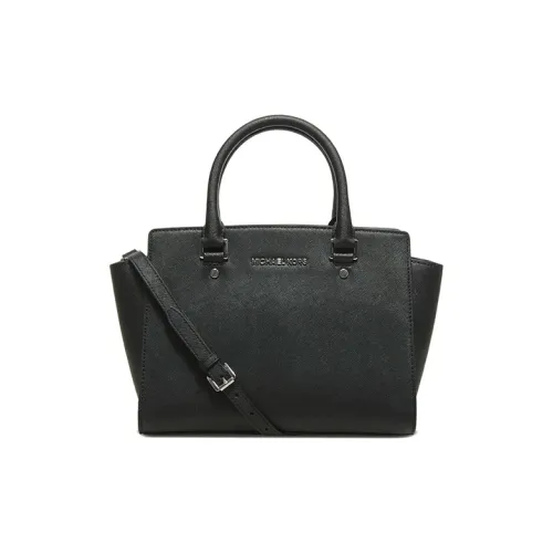 MICHAEL KORS Selma Кожа Ручная Сумка Сумка через плечо Средняя Женская Черная