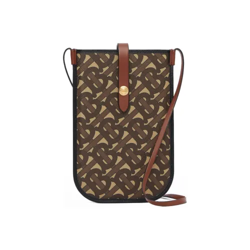 Burberry Холст Сумка через плечо Чехол для телефона Унисекс Malle Коричневый и Многоцветный