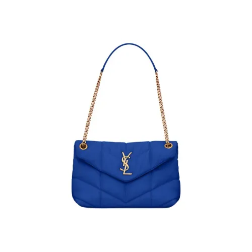 SAINT LAURENT Puffer Лоскутное шитье Овечья шкура Облачная сумка Сумка-подушка Сумки через плечо Сумка через плечо Маленькая Женская