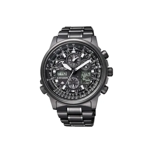 CITIZEN PROMASTER Series Солнечный Кварцевый механизм Титан Ремешок Часы Мужские Черный Циферблат JY8025 59E