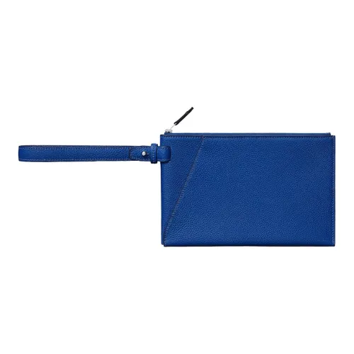 HERMES Cabavertige Коровья кожа Клатч Мужской Королевский синий