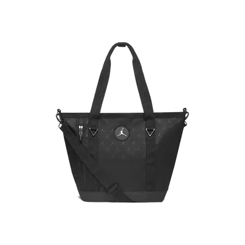 Джордан Полиэстер Тоут Сумка Сумка для покупок Сумка на плечо Стандартная Унисекс Чисто Черный