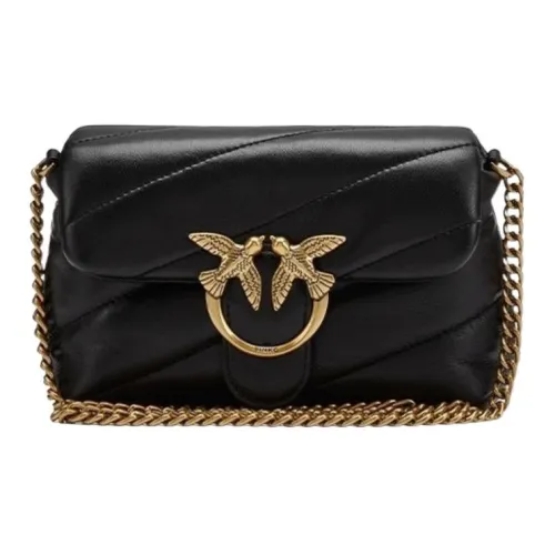 PINKO Puff Sheepskin Сумка через плечо Женская Черный Черный Золото