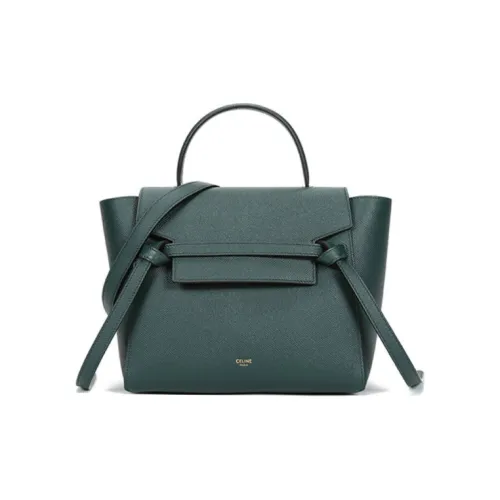 CELINE Ремень Grained Телячья кожа Сумка сома Сумки кроссбоди Сумка через плечо Сумка Микро Женские Candy Color Amazon Зеленый