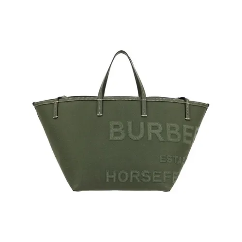 Burberry Horseferry Коровья кожа Тоут Сумка Сумка для покупок Сумка Мини Женская Зеленая