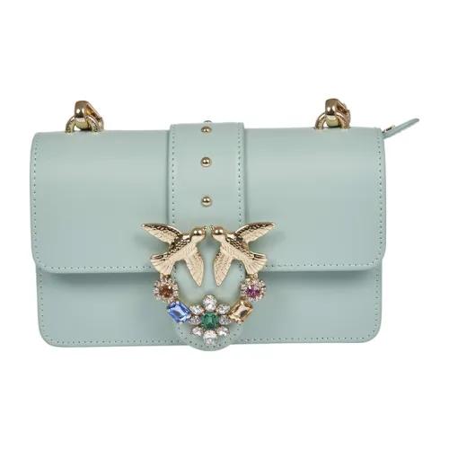 PINKO Кожа Сумка через плечо Маленькая Женская Зеленая