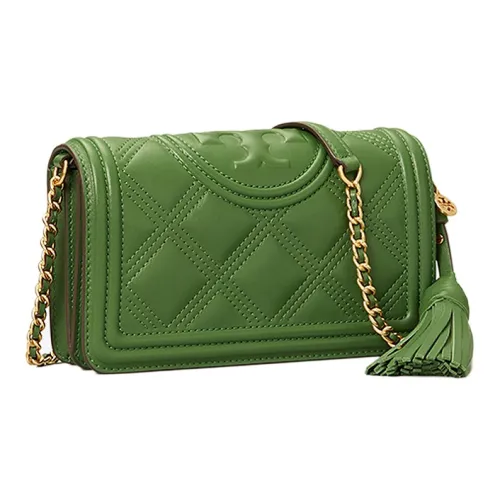 TORY BURCH Fleming Sheepskin Сумка через плечо Маленькая Женская Зеленая