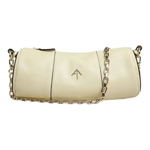 Manu Atelier Сумка через плечо из коровьей кожи женская бежево-желтая