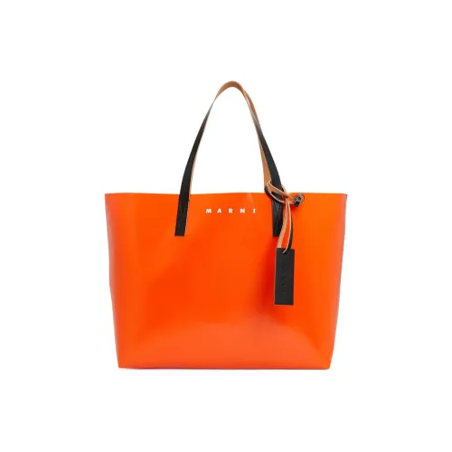 MARNI Сумка через плечо из коровьей кожи унисекс оранжевая черная
