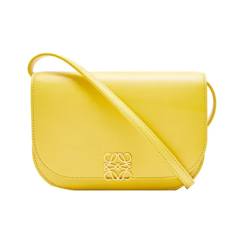 LOEWE Goya Коровья кожа Ручная сумка через плечо Мини Женская Желтая