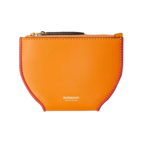 Burberry Коровья кожа Овчина Картхолдер Мелочь Кошелек Женские Апельсин