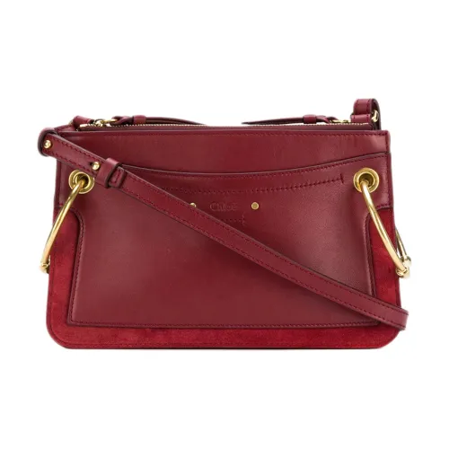 Chloe Телячья кожа Сумка через плечо Сумка на плечо Женская Красная
