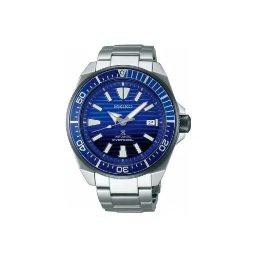 SEIKO Автоматический Механический Механизм Мужские Часы 44 мм Синий