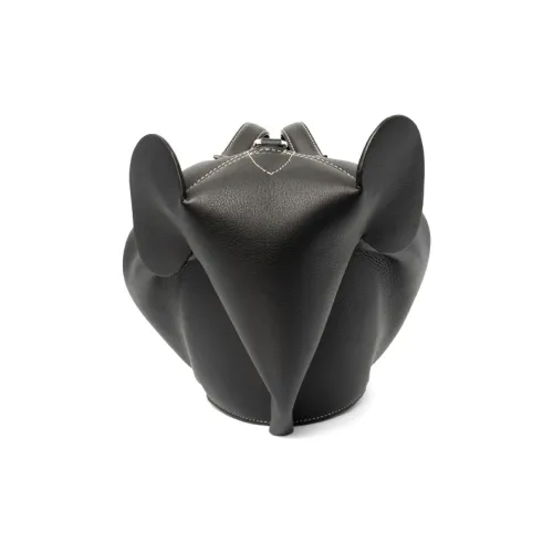 LOEWE Телячья кожа Сумка через плечо Большая Женская Черная