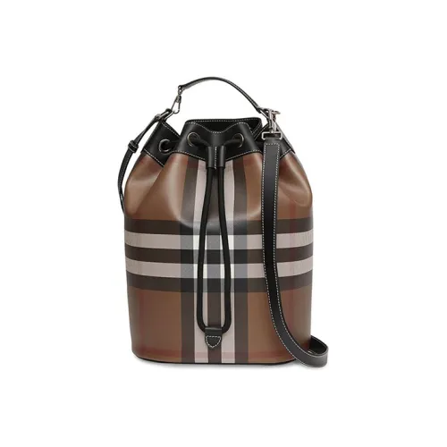 Burberry Кожа Тоут Цилиндрическая Сумка Сумка через плечо Сумка Унисекс Желто-коричневый