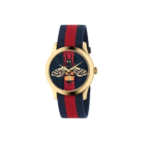 GUCCI G Timeless Collection Кварцевые часы Нейлоновый ремешок Черный циферблат Унисекс