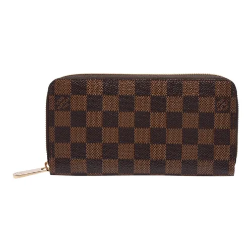 LOUIS VUITTON Zippy Canvas Leather Wallet Standard Women's Brown