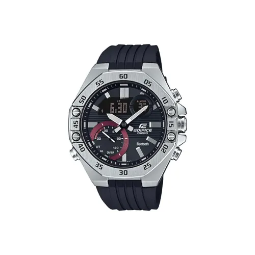 CASIO EDIFICE Bluetooth Series Кварцевый механизм Смольный ремешок Часы Мужские Черный циферблат