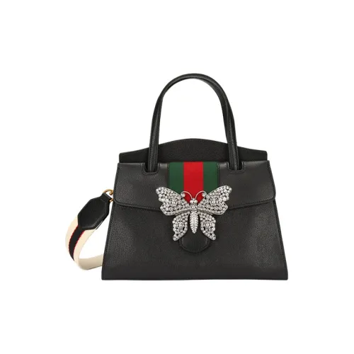 GUCCI Кожа Сумка через плечо Сумка среднего размера Женская Черная