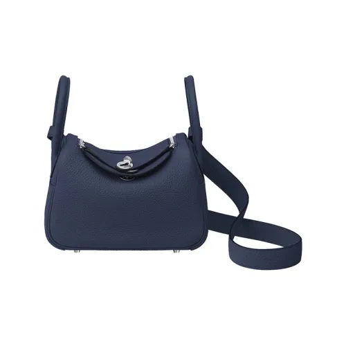 HERMES Lindy Сумка из коровьей кожи сумка через плечо сумка на плечо мини женская полночный синий