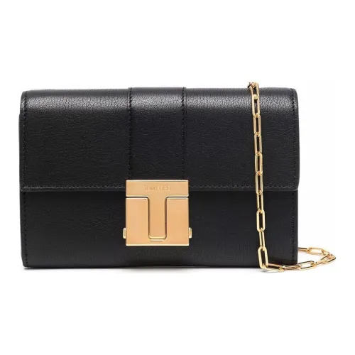 TF Кожа Сумка через плечо Женская Черная