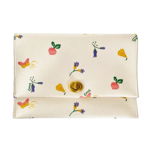 COACH Pouch кожа кошелек женский белый