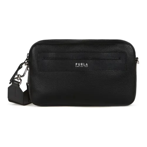 Furla Клатч из коровьей кожи большой мужской черный