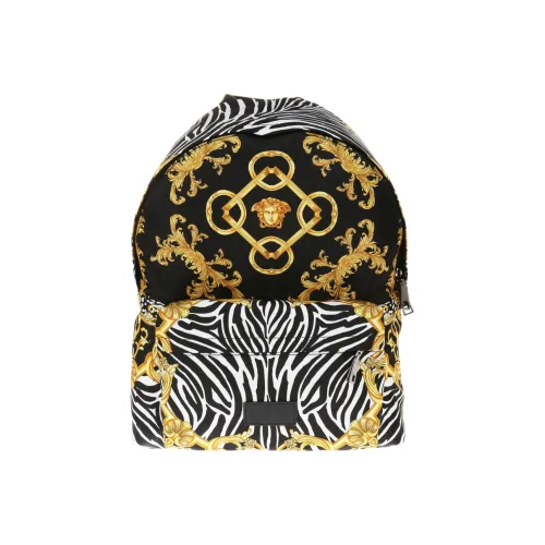 VERSACE Nylon Backpack Regular Men's Black