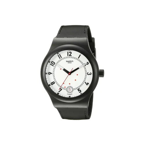 SWATCH Автоматический Механический Механизм Унисекс Часы 42 мм Белый Циферблат Пластиковый Корпус Часов Силиконовый Ремешок