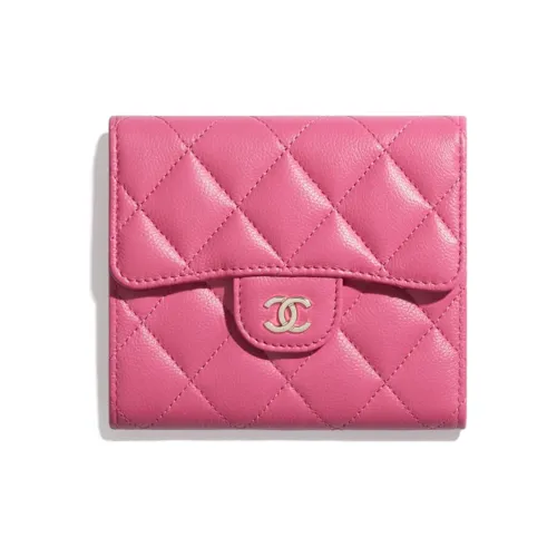 CHANEL Кошелек из коровьей кожи унисекс розовый