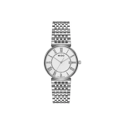 Mido Quartz Механизм Мужские часы 34 мм Белый