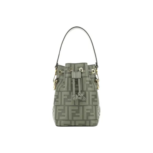 FENDI Mon Tresor Телячья кожа Ведрообразная сумка Женская Светло-зеленая