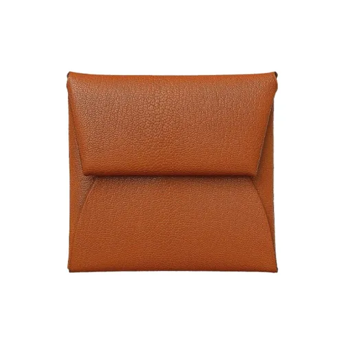 HERMES Bastia Epsom Телячья кожа Кошелек Женские Цвет имбирного печенья